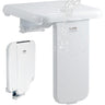 Folding ABS Shower Seat, 15.7'' x 16.7'' Unfolded, Wall Mounted Fold Up Shower Bench with 440 lbs Load Capacity, Space Saving Fold Down Shower Chair for Seniors Pregnant Women Children Adults