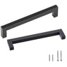 30 Pack Cabinet Pulls, 5.03in / 128mm Center to Center Slim Square Kitchen Cabinet Drawer, Stainless Steel Modern Kitchen Cupboard Door Handles for Kitchen Bathroom Bar Hardware Matte Black