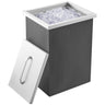 Drop in Ice Chest, 14"L x 12"W x 18"H Stainless Steel Ice Cooler, Commercial Ice Bin with Cover, 40 qt Outdoor Kitchen Ice Bar, Drain-pipe and Drain Plug Included, for Cold Wine Beer
