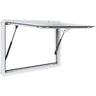Concession Window 36"x24", Aluminum Alloy Food Truck Service Window with Awning Door & Drag Hook, Up to 85 Degrees Stand Serving Window for Food Trucks Concession Trailers, Glass Not Included