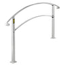 Handrails for Outdoor Steps, Fit 1 or 3 Steps Outdoor Stair Railing, White Wrought Iron Handrail, Flexible Front Porch Hand Rail, Transitional Handrails for Concrete Steps or Wooden Stairs