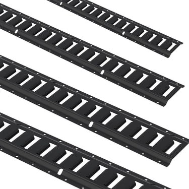 E Track Tie Down Rail Kit, 5' Steel Rails, 4 Pack, Secure Cargo & Heavy Loads Up to 2000 lbs, Heavy Duty Etrack Rails with Screws for Garages, Vans, Trailers, Motorcycle Tie Downs, ATV Mountings