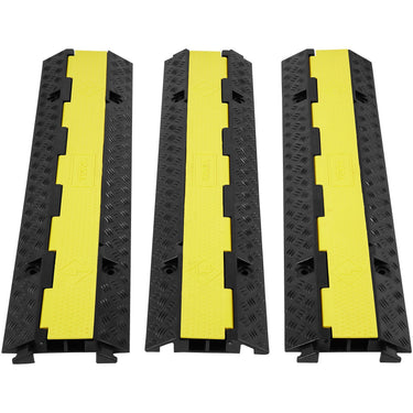 3 PCs Cable Protector Ramp 2 Channel 12000 lbs Load Wire Cable Cover Ramp