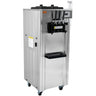 1850W Commercial Soft Ice Cream Machine 3 Flavors 5.3 to 7.4Gallon per Hour PreCooling at Night Auto Clean LCDPanel for Restaurants Snack Bar, Sliver