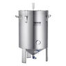 304 Stainless Steel Kettle, 16 GALLON Beer Brew Fermentor, Brew Bucket Fermentor for Brewing, Home Brewing Supplies with Base, Kettle Stock Pot Includes Lid, Handle, Valve, Spigot, Thermometer