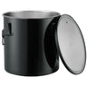 Fryer Grease Bucket, 10 Gal Oil Disposal Caddy Stainless Steel Fryer Oil Bucket Rust-Proof Coating, Oil Transport Container with Lid, Lock Clips, Filter Bag for Hot Cooking Oil Filtering, Black