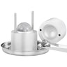 Ice Ball Press Kit, Aircraft Al Alloy Ice Press with Ice Block Mold, Large Mat, Tong, Drip Tray, One Glass, Round Ice Ball Maker 2.4"/60 mm Ice Sphere, for Whiskey, Cocktail on Party & Holiday