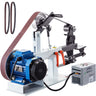1500W 2HP Belt Sander Grinder, 2" x 82" Variable Speed Belt Grinder for Metalworking, 3 in 1 Belt Sander Polisher with 3 Grinding Moulds & Flat Platen Tool Rest for Knife Making