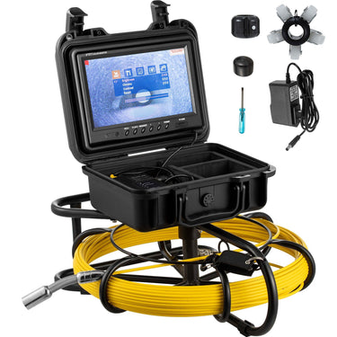 Sewer Camera, 150FT, 9" Screen Pipeline Inspection Camera with DVR Function & 8 GB SD Card, Waterproof IP68 Borescope w/LED Lights, Industrial Endoscope for Home Wall Duct Drain Pipe Plumbing