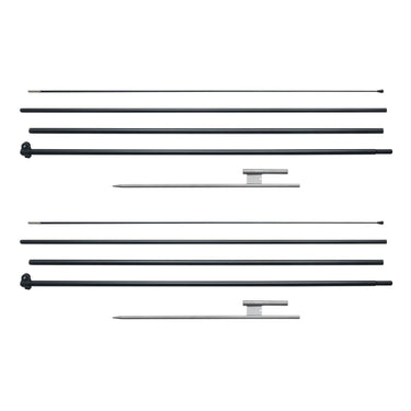 Feather Flag Pole Kit 2 Packs Swooper Flag Pole 16.3 ft with Ground Stakes
