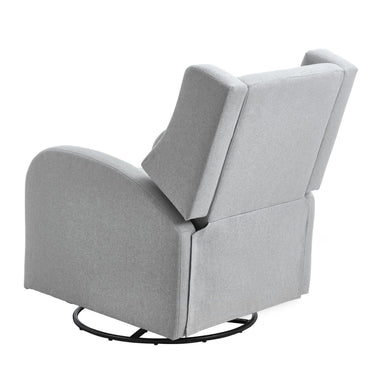Electronic Power Recliner and Swivel Glider, 250 lbs Weight Capacity Swivel Glider Recliner Chair with USB Port, Polyester Surface Swivel Rocker Recliner for Living Room, Bedroom, Light Gray