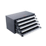 Drill Bit Dispenser Cabinet, Five-Drawer Drill Bit Organizer Cabinet for #1 to #60 Steel Drill Dispenser Organizer Cabinet with Labels, Stackable Drill Dispenser for Drill Bit Storage