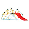 Climbing Dome, for Kids 3 to 9 Years Old, 8FT Geometric Dome Climber with Slide,Jungle Gym Supports 600LBS and Easy Assembly, with Climbing Grip, Outdoor and Indoor Play Equipment for Kids