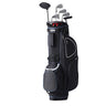 Golf Cart Bag with 14 Way Organizer Divider Top, 35' 11 Pockets Premium Cart Bag with Stand, Durable Golf Bags with Handles & Dust Cover & Detachable Dual Strap for Men & Women, Black White