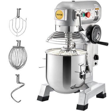 Commercial Food Mixer, 15Qt Commercial Mixer with Timing Function, 500W Stainless Steel Bowl Heavy Duty Electric Food Mixer Commercial with 3 Speeds Adjustable 113/184/341 RPM