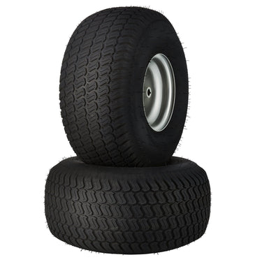 Lawn Mower Tires with Rim, 20x8-8" Tubeless Tractor Tires, 2-Pack Tire, S-Turf Pneumatic Tires with 3.5" Offset Hub and 3/4" Bushing Size, for Riding Mowers Lawn Tractors