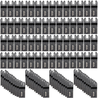 100PCS Oscillating Saw Blades, Quick Release Multitool Blades Kit, HCS Tool Blades for Wood Plastic, Compatible with Dewalt Dremel Fein Worx Bosch Makita Milwaukee