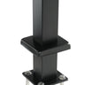 Cable Railing Post, 36" x 2" x 2" Steel Level Deck Railing Post Without Holes, SUS304 Stainless Steel Cable Rail Post, Stair Handrail Post with Horizontal and Curved Bracket, 1-Pack, Black