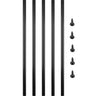 Deck Balusters, 101 Pack Metal Deck Spindles, 26"x0.75" Staircase Baluster with Screws, Aluminum Alloy Deck Railing for Wood and Composite Deck, Circle Baluster for Outdoor Stair Deck Porch