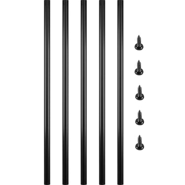 Deck Balusters, 101 Pack Metal Deck Spindles, 26"x0.75" Staircase Baluster with Screws, Aluminum Alloy Deck Railing for Wood and Composite Deck, Circle Baluster for Outdoor Stair Deck Porch