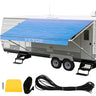 RV Awning 17' Camper Awning Fabric, Trailer Awning Canopy Patio Camping Car Awning, Durable 15oz Vinyl Roller Tube for RV, Van, SUV, Patio Awning Replacement Ocean Blue Fade
