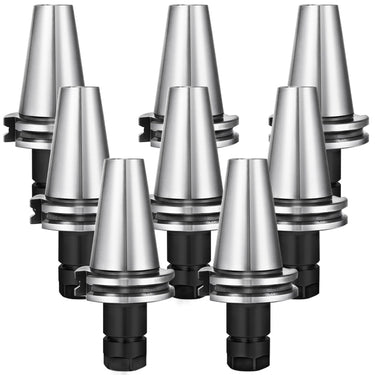 8Pcs CAT40 Tool Holder ER16 Collet Chuck Set length 70mm Chuck Tool Holder Set Mill Holder for CNC Engraving Machine Milling Lathe(CAT40 ER16 70mm)