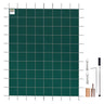 Pool Safety Cover Fits 16x30ft Rectangle Inground Safety Pool Cover Green Mesh Solid Pool Safety Cover for Swimming Pool Winter Safety Cover