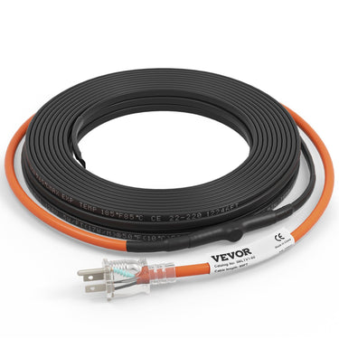 Self-Regulating Pipe Heating Cable, 60-feet 5W/ft Heat Tape for Pipes Freeze Protection, Protects PVC Hose, Metal and Plastic Pipe from Freezing, 120V