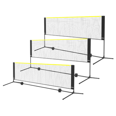 Badminton Net, Height Adjustable Volleyball Net, 10ft Wide Foldable Pickleball Net, Portable Easy Setup Tennis Net Set with Poles, Stand and Carry Bag, for Kids Backyard Game Indoor Outdoor Use