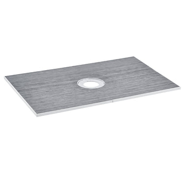 Shower Curb Kit, 60"x38" Shower Pan Kit with 6.3" Central Drain, Lightweight EPS Shower Installation Kits with 2 Waterproof Cloths, Shower Pan Slope Sticks Fit for Bathroom