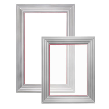 Screen Printing Kit, 2 Pieces Aluminum Silk Screen Printing Frames 8x10/10x14in 110 Count Mesh, 2 Tapes and Screen Printing Squeegees and Transparency Films for T-shirts DIY Printing