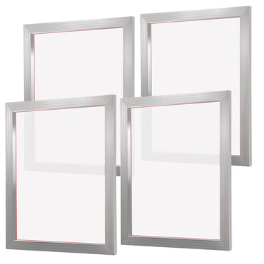 Screen Printing Kit, 4 Pieces Aluminum Silk Screen Printing Frames, 20x24inch Silk Screen Printing Frame with 355 Count Mesh, High Tension Nylon Mesh and Sealing Tape for T-shirts DIY Printing