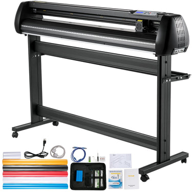 Vinyl Cutter, 53inch Vinyl Cutter Plotter with Stand, Adjustable Speed Force for Sign Making Vinyl Plotter, SignMaster Software Vinyl Tape Tools Vinyl Printer Available with COM/USB