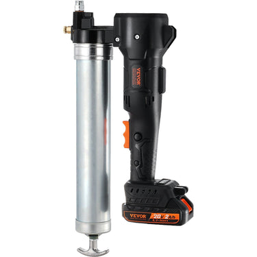 Cordless Grease Gun, 20-Volt, 10,000 PSI, 39" Long Hose, Electric Grease Gun Kit Professional High Pressure Battery Powered Grease Gun with Carrying Case, Two Batteries & Charger Included, Black