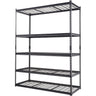 Storage Shelving Unit, 5-Tier Adjustable, 2000 lbs Capacity, Heavy Duty Garage Shelves Metal Organizer Wire Rack, Black, 60" L x 24" W x 78" H for Kitchen Pantry Basement Bathroom Laundry Closet