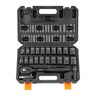 1/2" Drive Impact Socket Set, 23 Piece Socket Set SAE (7/16" -1")& Metric (13-24mm)6 Point Cr-V Alloy Steel for Auto Repair with Ratchet Handle Rugged Construction Storage Case
