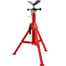 V Head Pipe Stand 1/8"-12" Capacity,Adjustable Height 28"-52,Pipe Jack Stands 2500 lb. Load Capacity,Portable Folding Pipe Stands, Carbon Steel Body More Durable