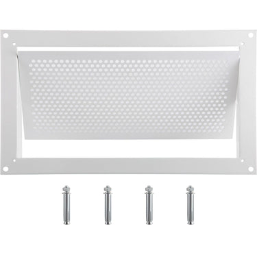 Flood Vent, 8" Height x 16" Width x 2" Depth Foundation Flood Vent,to Reduce Foundation Damage and Flood Risk, White, Wall Mounted, for Crawl Spaces, Garages & Full Height Enclosures