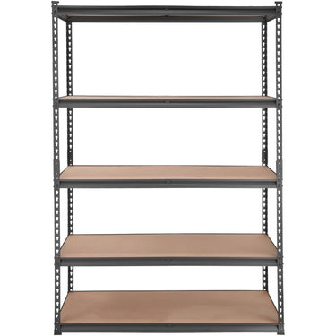 Storage Shelving Unit, 5-Tier Adjustable, 2000 lbs Capacity, Heavy Duty Garage Shelves Metal Organizer Utility Rack, Black, 48" L x 24" W x 72" H for Kitchen Pantry Basement Bathroom Laundry