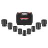 Axle Nut Impact Socket Set 1" Drive 6-Point 9PCS SAE Spindle Nut Socket