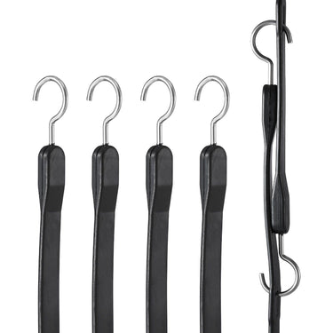 4 Pcs Flat Bungee Cord Set 20 mm Heavy Duty Bungee Straps with S-Hook 40"