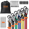 30 Pcs Bungee Cords Set 8mm Heavy Duty Bungee Straps with Steel Carabiners
