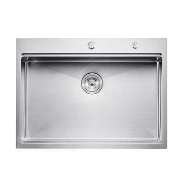 30" Kitchen Sink Top Mount Single Bowl Drop-In Basin Stainless Steel Bar