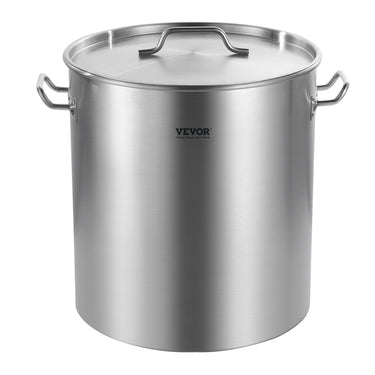 64QT Stainless Steel Stockpot Cooking Kitchen Sauce Pot with Basket Lid Handle