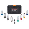 Lug Nut Impact Socket Set 1/2 in Drive Metric and SAE 6-Point Deep Socket