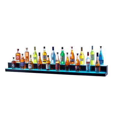 LED Lighted Liquor Bottle Display Bar Shelf RF & App Control 72" 2-Step