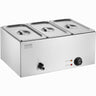 Commercial Electric Food Warmer 3-Pan Countertop Buffet 17.4QT Bain Marie