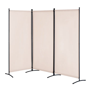 Room Divider, 3 Panel Room Divider, Folding Privacy Screen and Portable Partition Divider for Room Separation, Freestanding Room Partitions for Office, Bedroom, Living Room, Beige