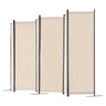 Room Divider, 6 Panel Room Divider, Folding Privacy Screen and Portable Partition Divider for Room Separation, Freestanding Room Partitions for Office, Bedroom, Living Room, Beige