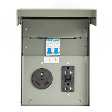 Temporary Power Outlet Panel RV Electrical Panel 20 30 Amp RV Outlet Box